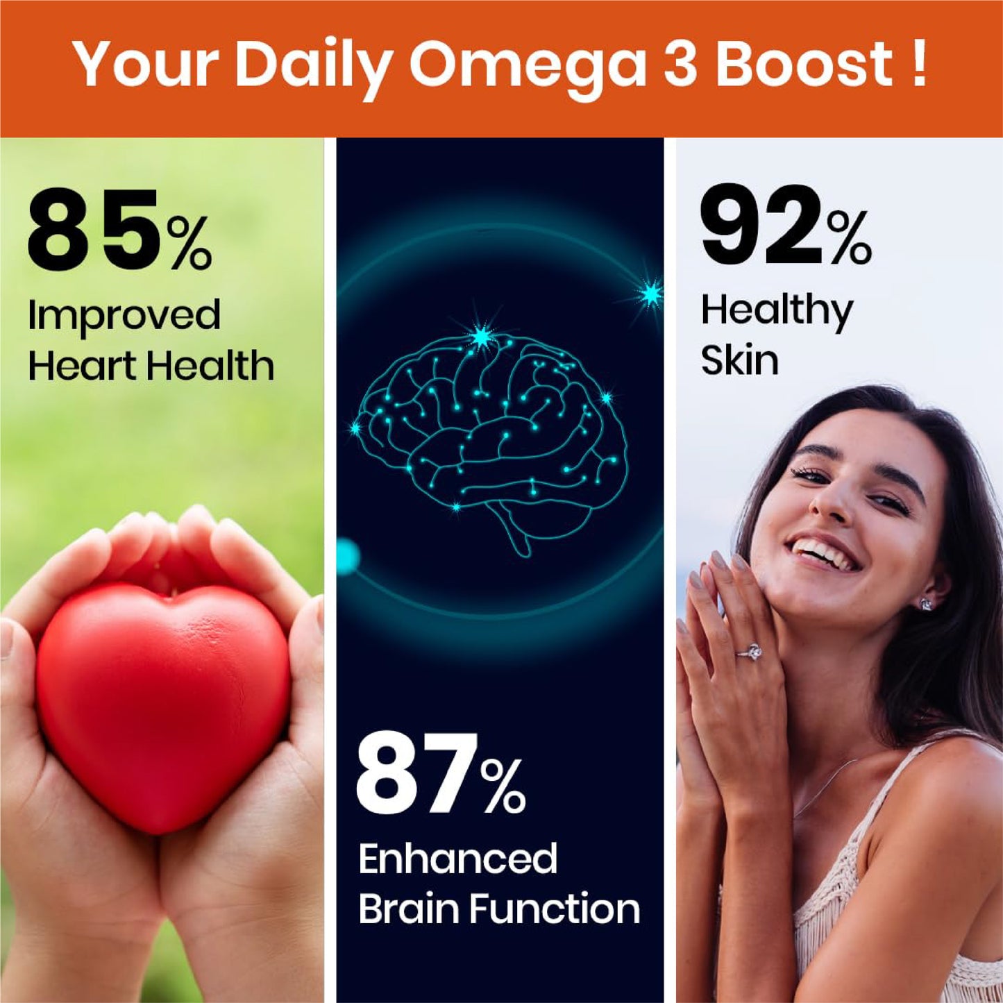 Vlado's Himalayan Organics Vegetarian Omega 3 - 1120 MG Supplement | 3X Strength | Veg DHA | Vegetarian Omega 3 | Algal DHA | Plant Based | No Fish oil Used I Healthy Heart, Joints & Eyes I Omega Capsules for Men & Women- 60 Veg Capsules