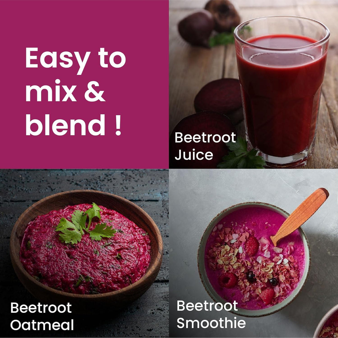 Vlado's Himalayan Organics Beetroot Powder For Face, Skin & Hair I Drinking | Eating | Boost Energy | Shining Skin | Rich In Antioxidants Natural Brightening, Anti-Aging & Glowing Complexion 100g