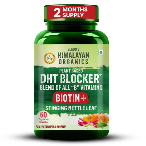 Vlado's Himalayan Organics Plant Based DHT Blocker | Goodness Of Nettle Leaves | 60 Veg Capsules