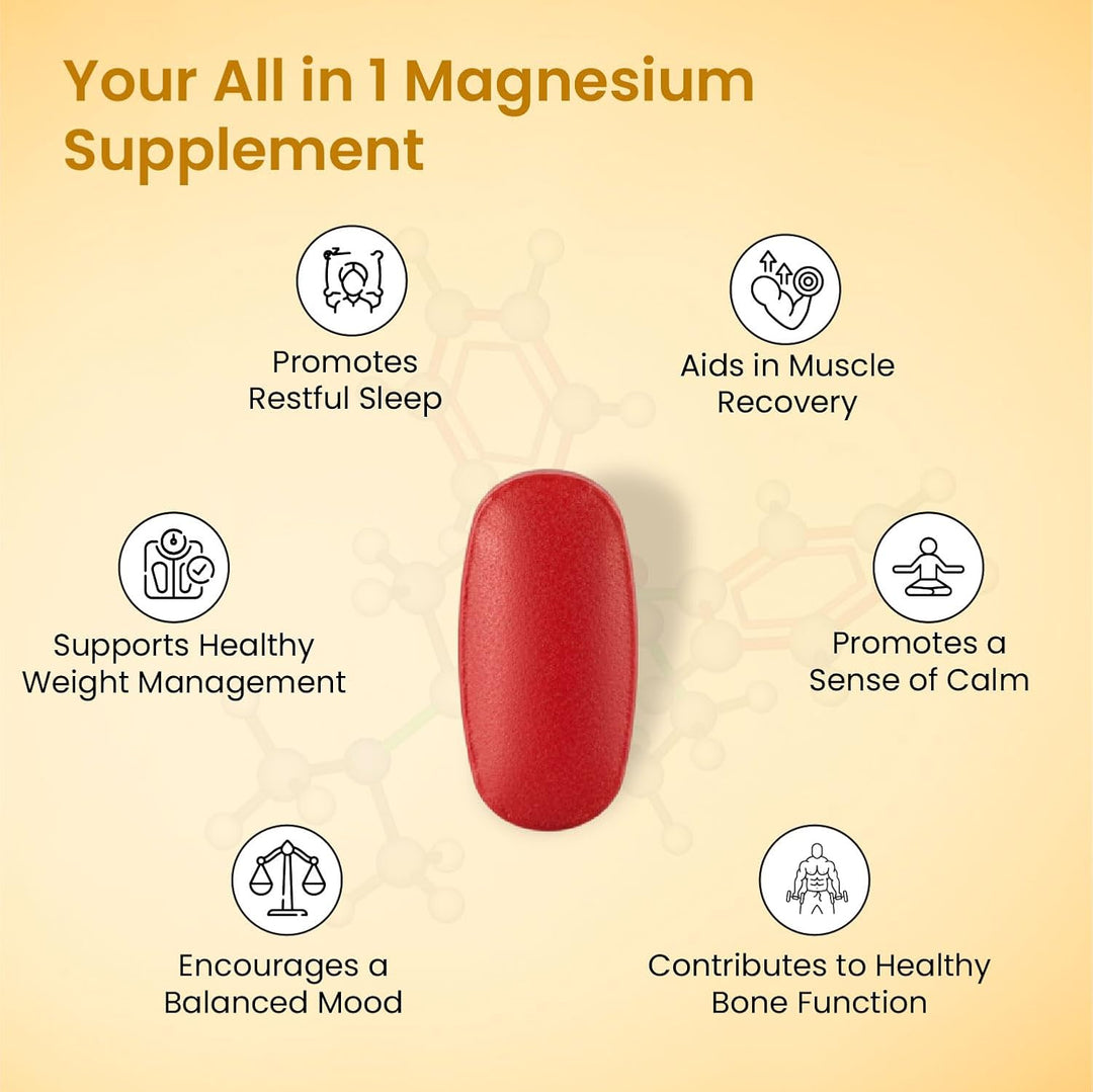 Vlado's Himalayan Organics 5X Strength Liposomal Magnesium Supplement - 2100mg+ with Chelated Magnesium Glycinate | For Sleep, Cramps, Recovery, Nerve & Muscle Function, Clinically Proven, 100% RDA - 120 Tablets