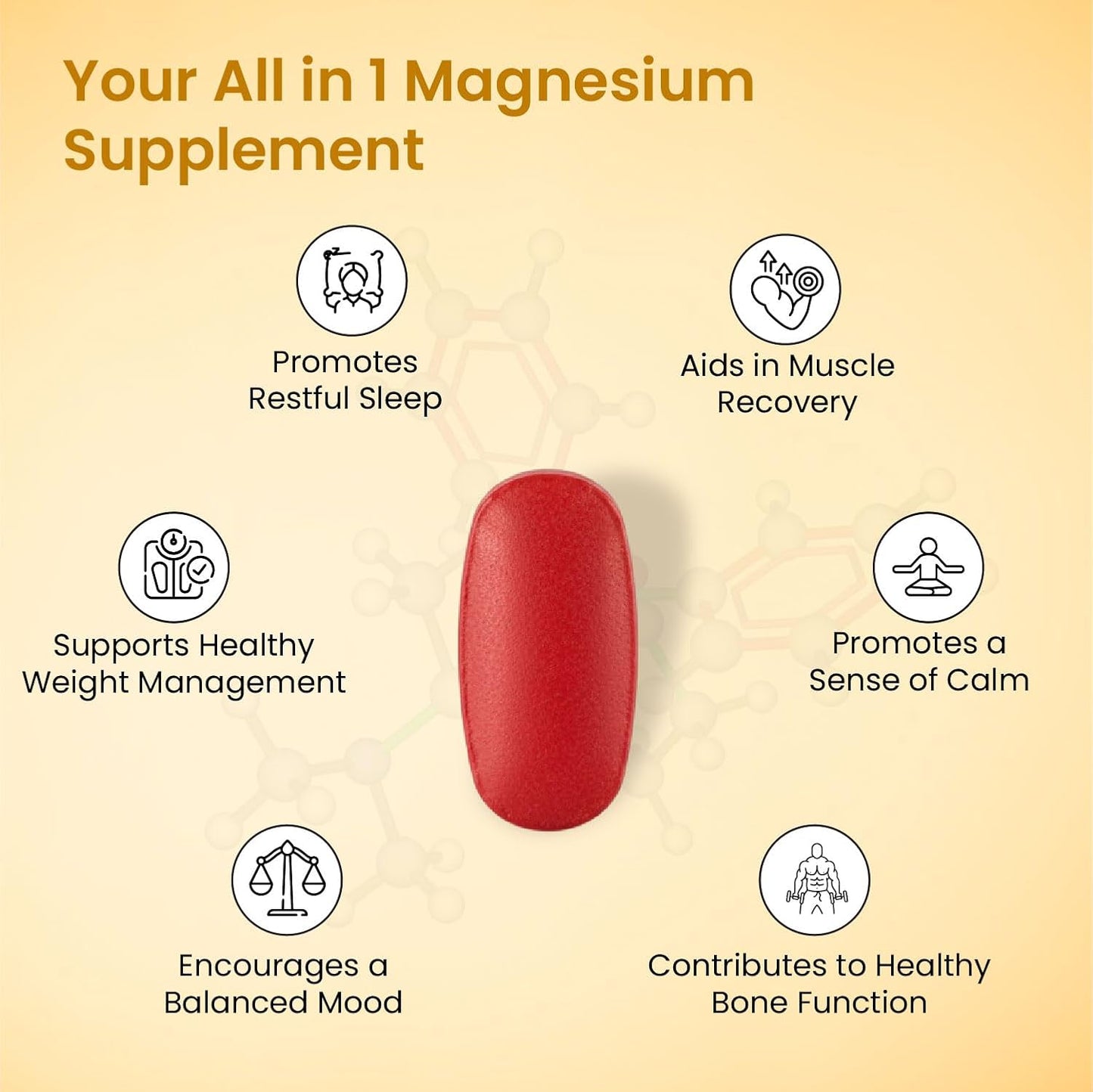 Vlado's Himalayan Organics 5X Strength Liposomal Magnesium Supplement - 2100mg+ with Chelated Magnesium Glycinate | For Sleep, Cramps, Recovery, Nerve & Muscle Function, Clinically Proven, 100% RDA - 120 Tablets