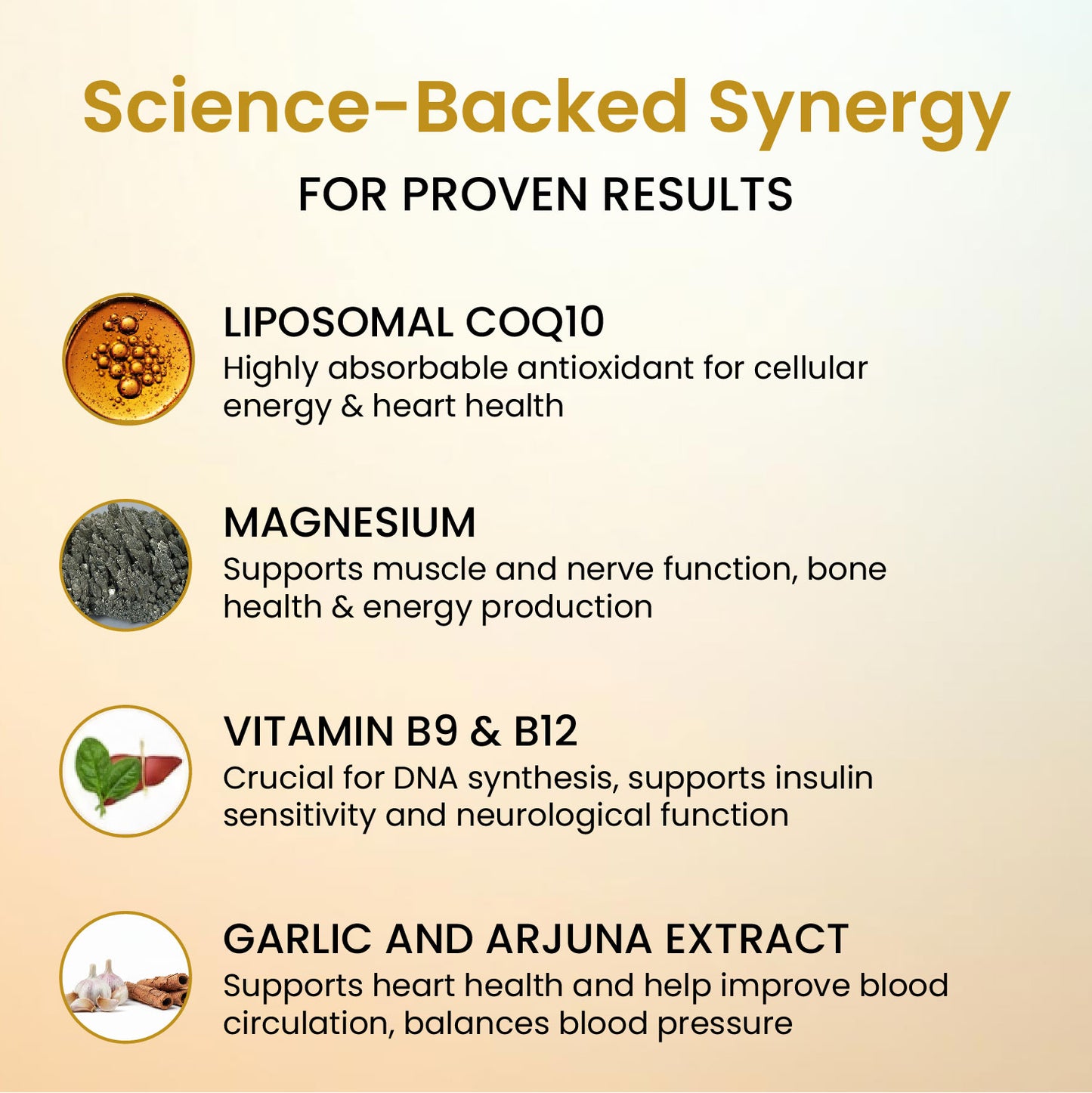 Vlado's Himalayan Organics Liposomal Coenzyme Q10 | CoQ10 Supplement 300mg+ with Magnesium, Vitamin B9 & B12, D-Chiro-Inositol, ,Garlic, Arjuna, Methyl, Folate | High Absorption I Coq10 Ubiqinol Supports Heart Health and Vascular Health  – 30 Capsules