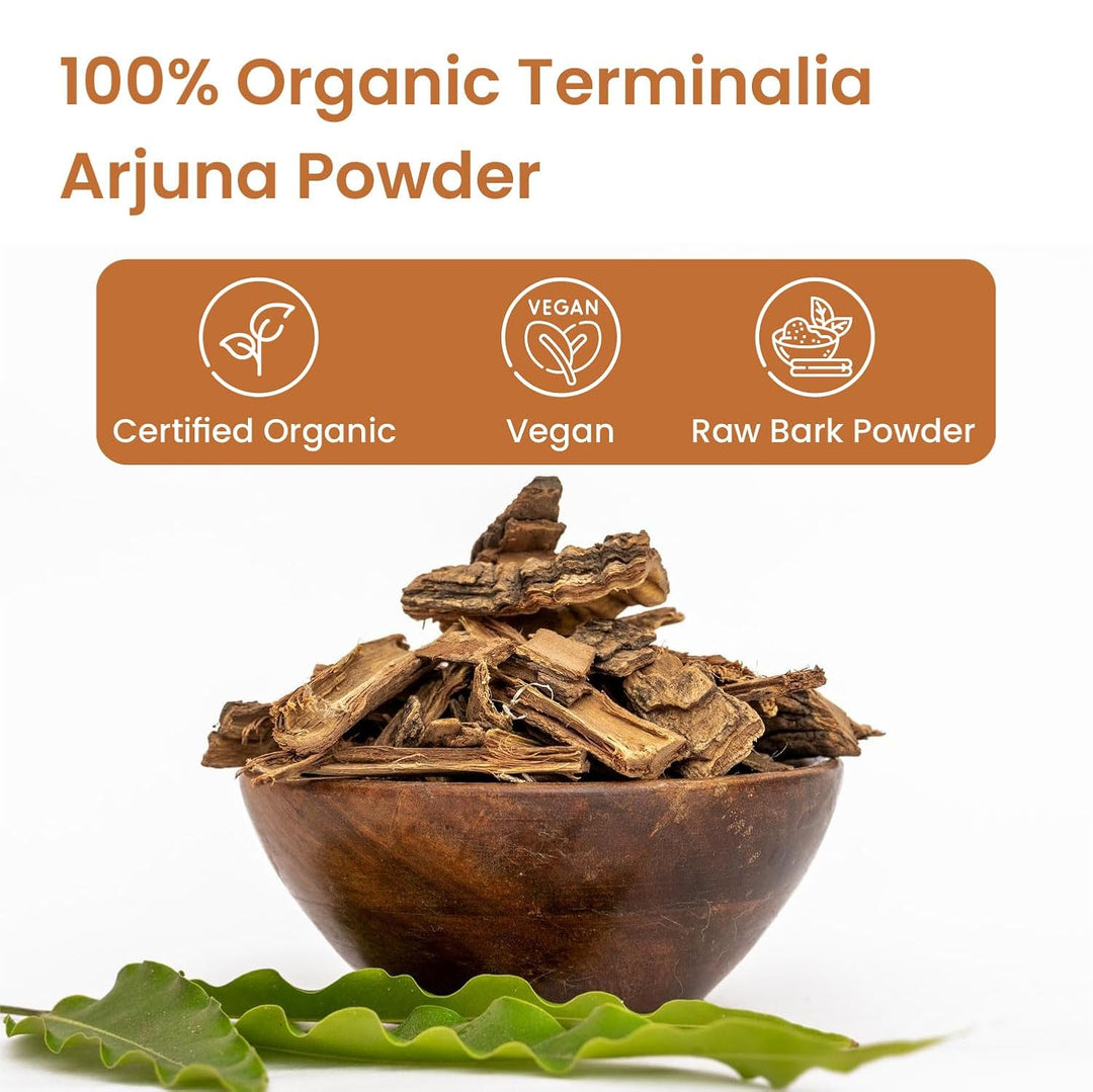 Vlado's Himalayan Organics Arjun Chaal Powder-500G |Natural & Pure Herbal Arjun Ki Chaal Powder For Men & Women I USDA Organic | To Support Heart Health & Promote Good Cholesterol