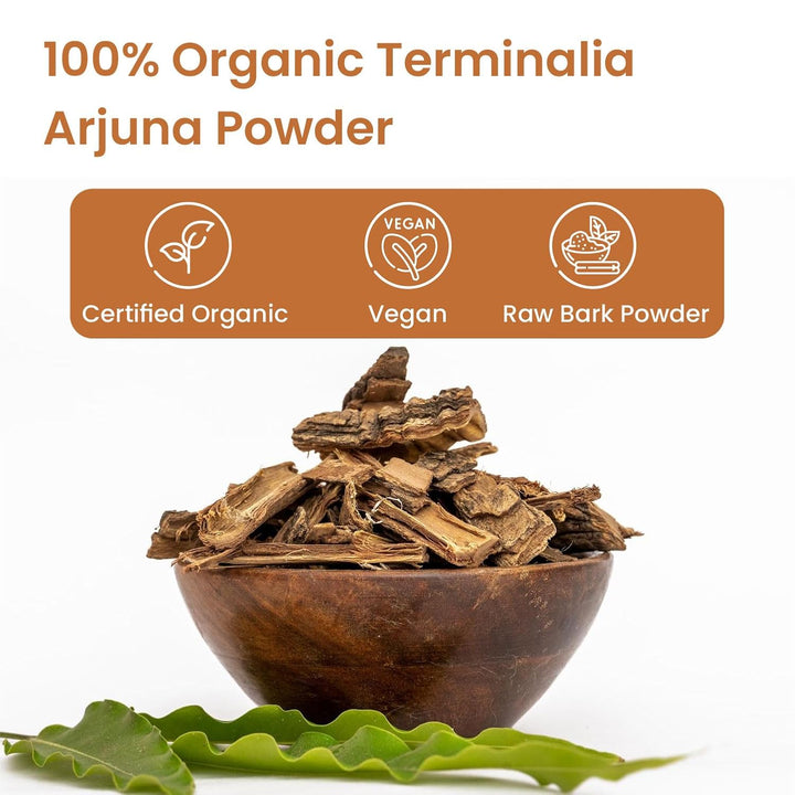 Vlado's Himalayan Organics Arjun Chaal Powder-500G |Natural & Pure Herbal Arjun Ki Chaal Powder For Men & Women I USDA Organic | To Support Heart Health & Promote Good Cholesterol
