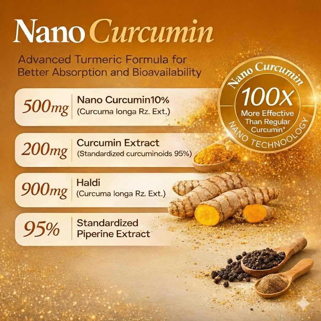 Vlado's Himalayan Organics Curcumin 1600mg+ | Extra-Pure Nano Curcumin Capsules with 95% Curcuminoids | Turmeric & Piperine | Joint Support Supplement for Men & Women - 60 Capsules