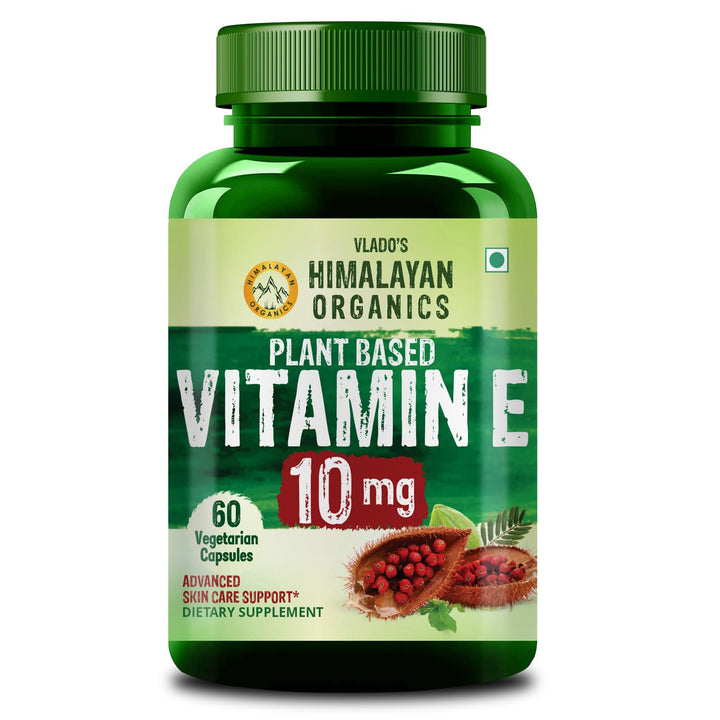 Vlado's Himalayan Organics Plant Based Vitamin E Capsules (Non GMO Sunflower, Aloevera, Argan) - 60 Capsules