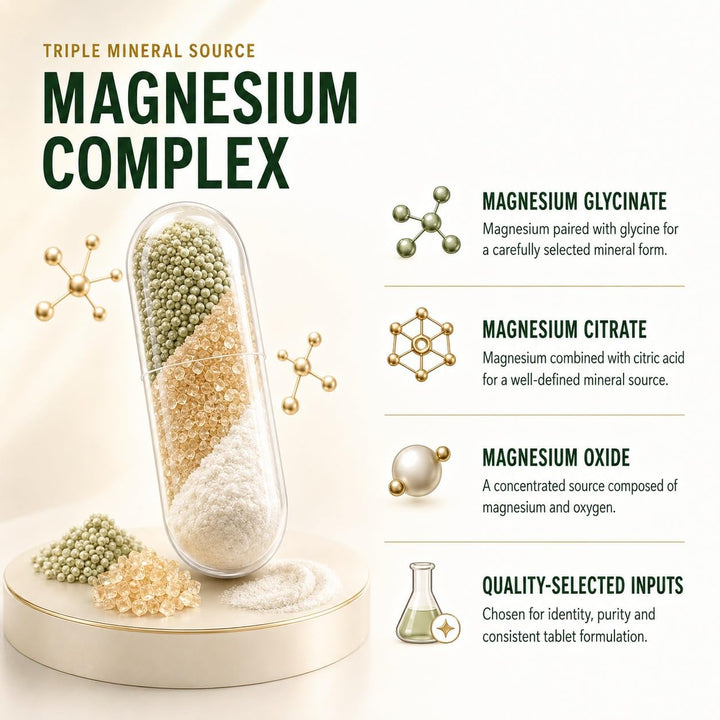 Vlado's Himalayan Organics Magnesium Complex Supplement | 1660mg | with Magnesium Glycinate, Magnesium Citrate, Magnesium Oxide - 60 Veg Tablets