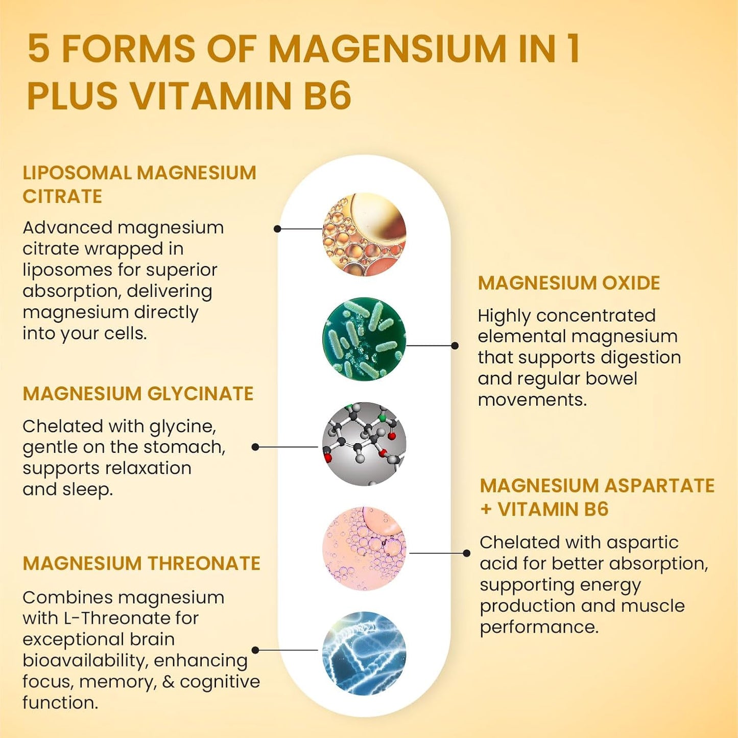 Vlado's Himalayan Organics 5X Strength Liposomal Magnesium Supplement - 2100mg+ with Chelated Magnesium Glycinate | For Sleep, Cramps, Recovery, Nerve & Muscle Function, Clinically Proven, 100% RDA - 120 Tablets