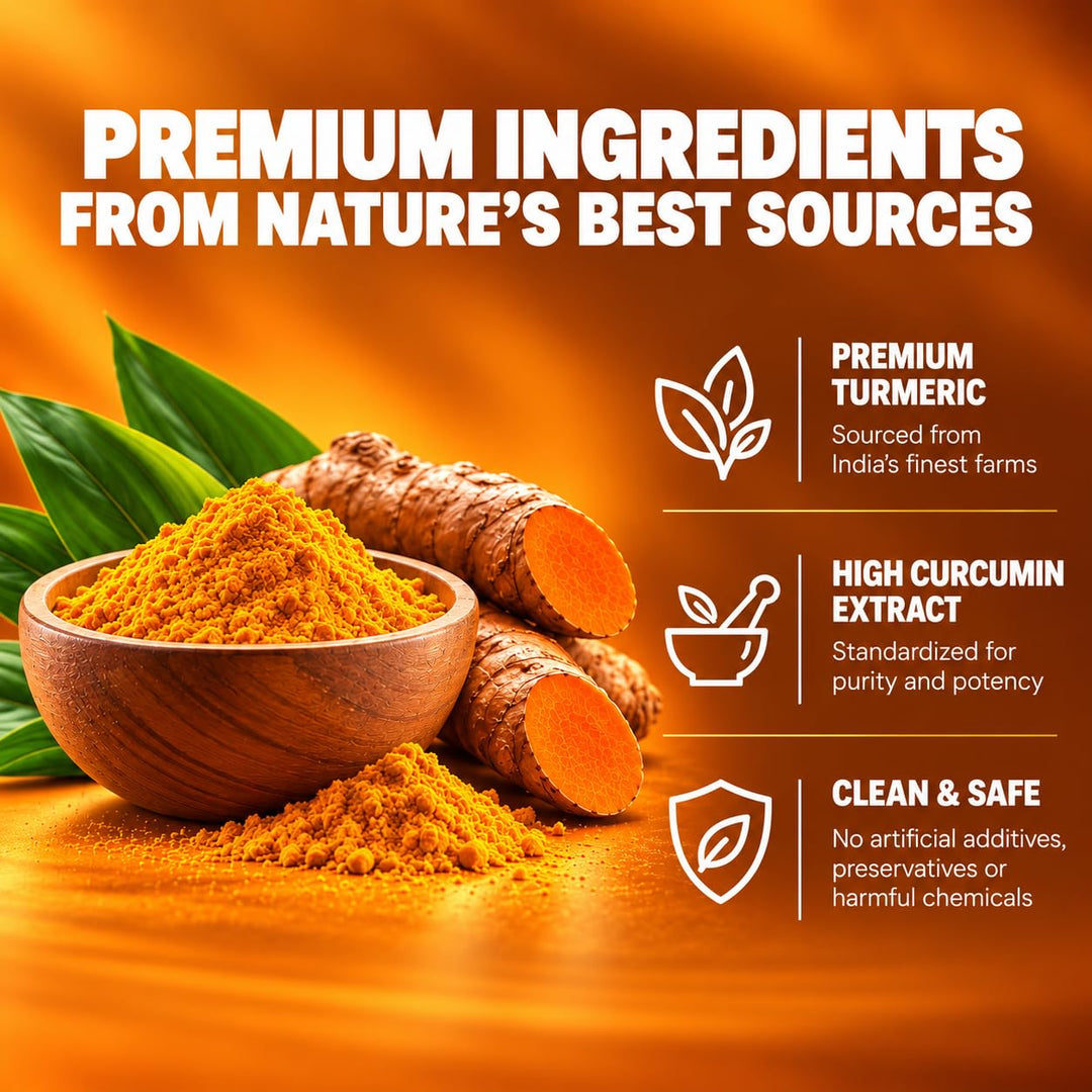Vlado's Himalayan Organics Curcumin With Biopiperine 1500mg Tablets With 95% Curcuminoids Supplements For Better Absorption | Good For Skin & Joint pains | Immunity Booster for Men And Women - 90 Veg Tablets