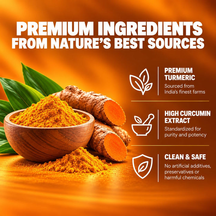 Vlado's Himalayan Organics Curcumin With Biopiperine 1500mg Tablets With 95% Curcuminoids Supplements For Better Absorption | Good For Skin & Joint pains | Immunity Booster for Men And Women - 90 Veg Tablets