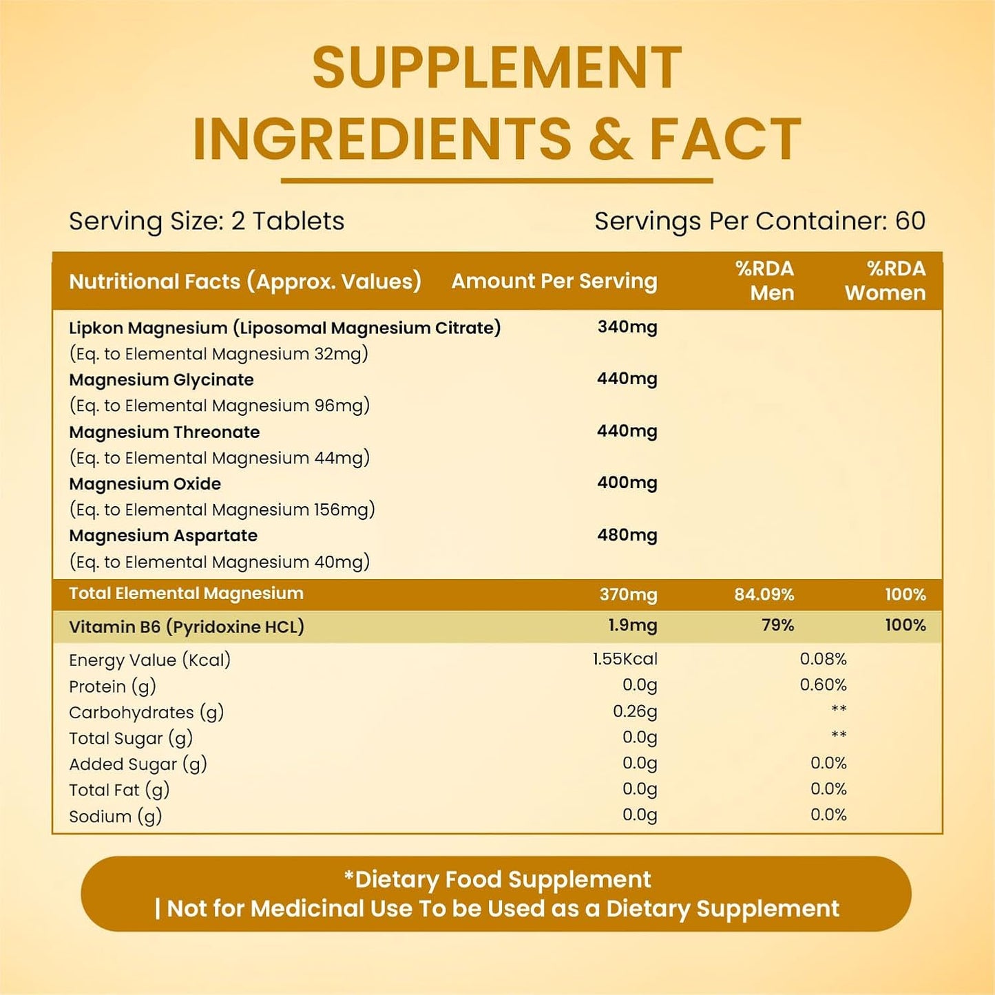 Vlado's Himalayan Organics 5X Strength Liposomal Magnesium Supplement - 2100mg+ with Chelated Magnesium Glycinate | For Sleep, Cramps, Recovery, Nerve & Muscle Function, Clinically Proven, 100% RDA - 120 Tablets