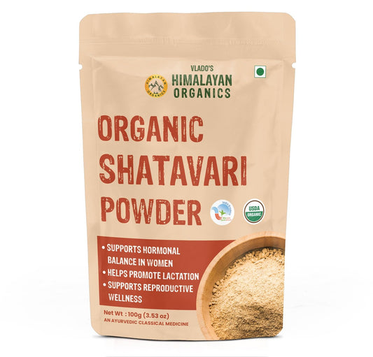 Vlado's Himalayan Organics Shatavari Powder 100gms | Promotes Lactation Naturally | Helps Maintain Hormonal Balance