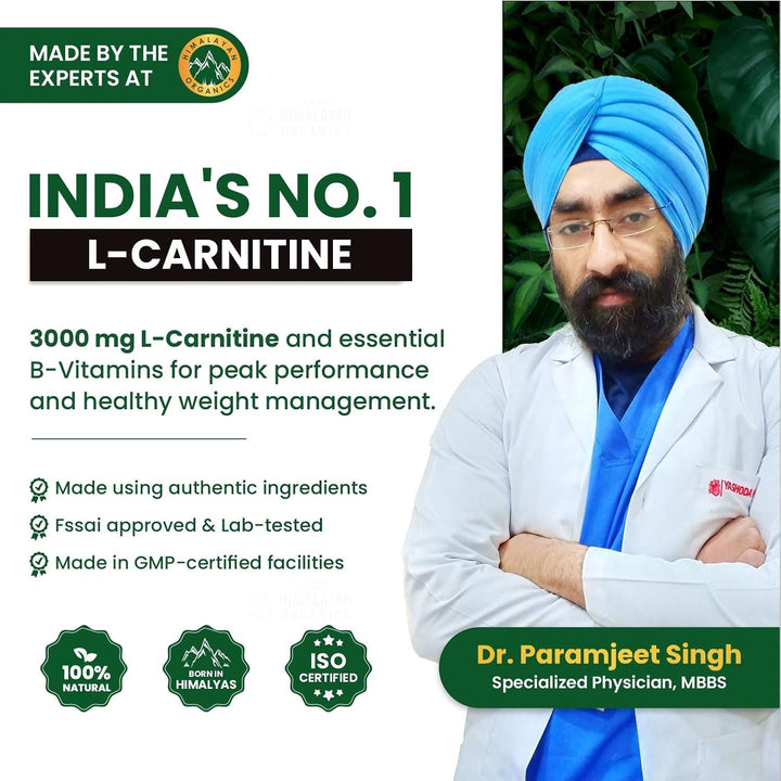 Vlado's Himalayan Organics L Carnitine Liquid 3000 mg I with Vitamin B3, B5, B6 I Pre Workout, Intra Workout & Post Workout Supplement I | Break fat cells for Healthy Weight Loss | 5X Strength | For Men & Women I 30 Servings Strawberry Flavor - 450 ML