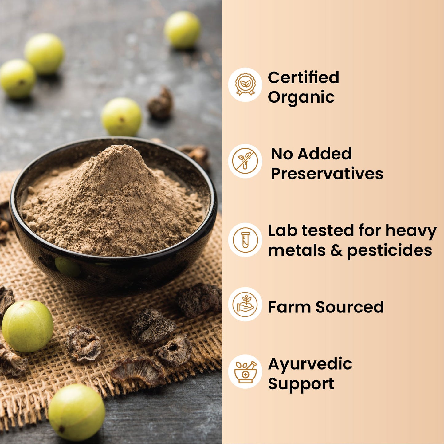 Vlado's Himalayan Organics Triphala Powder - 100 GM | Triphala Churna For Gut, Immune & Intestinal Health | Colon & Digestion, For Balanced Bowel & Gut Health, Contains Bioactives and Antioxidants, GMP & NPOP Certified Organic I Helps Relieve Constipation