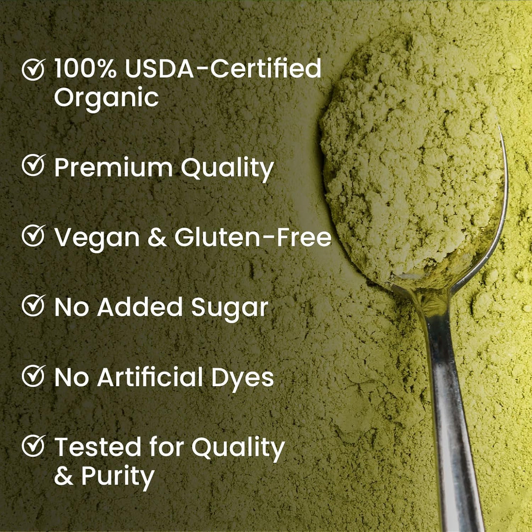 Vlado's Himalayan Organics |Organic Certified Moringa Powder - Natural Superfood with 120+ Nutrients, Antioxidants & Vitamins - Drumstick Leaf powder | Herbal Supplement I for Immunity, Digestion & Energy I Rich In Antioxidant & Protein - 200g