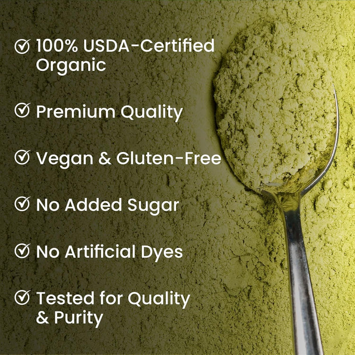 Vlado's Himalayan Organics |Organic Certified Moringa Powder - Natural Superfood with 120+ Nutrients, Antioxidants & Vitamins - Drumstick Leaf powder | Herbal Supplement I for Immunity, Digestion & Energy I Rich In Antioxidant & Protein - 200g