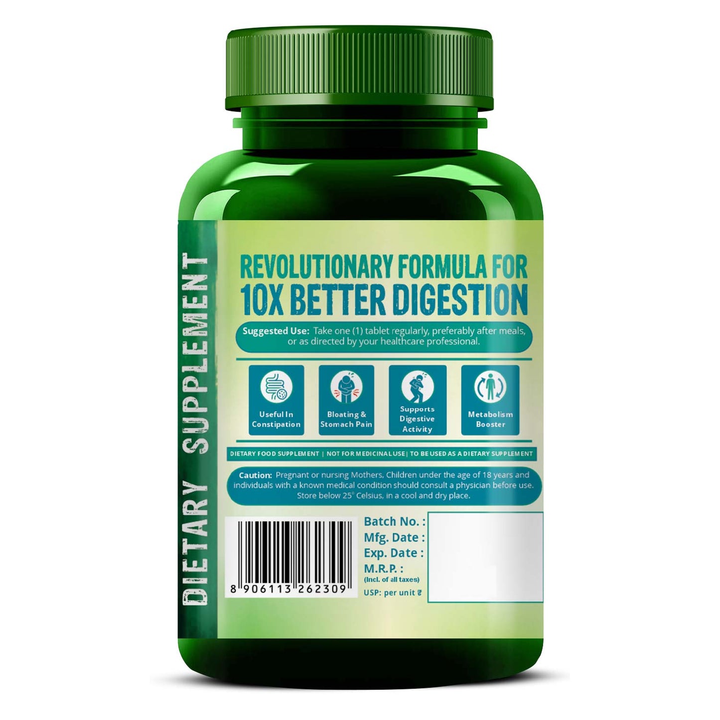 Vlado's Himalayan Organics Digestive Enzyme for Healthy Digestion - 90 Vegetarian Tablets