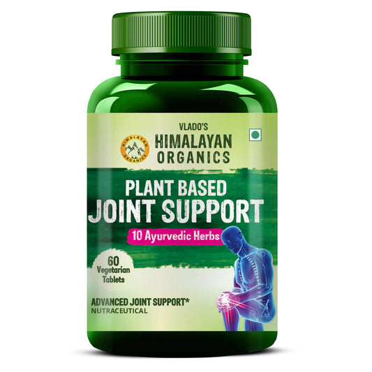 Vlado's Himalayan Organics Plant Based Joint Support With Boswellia Serrata | Amla, Alfalfa, Turmeric, Moringa + 10 Ayurvedic Herbs | Strong Bones & Relives Joint Pain | Better Flexibility For Men & Women - 60 Veg Tablets