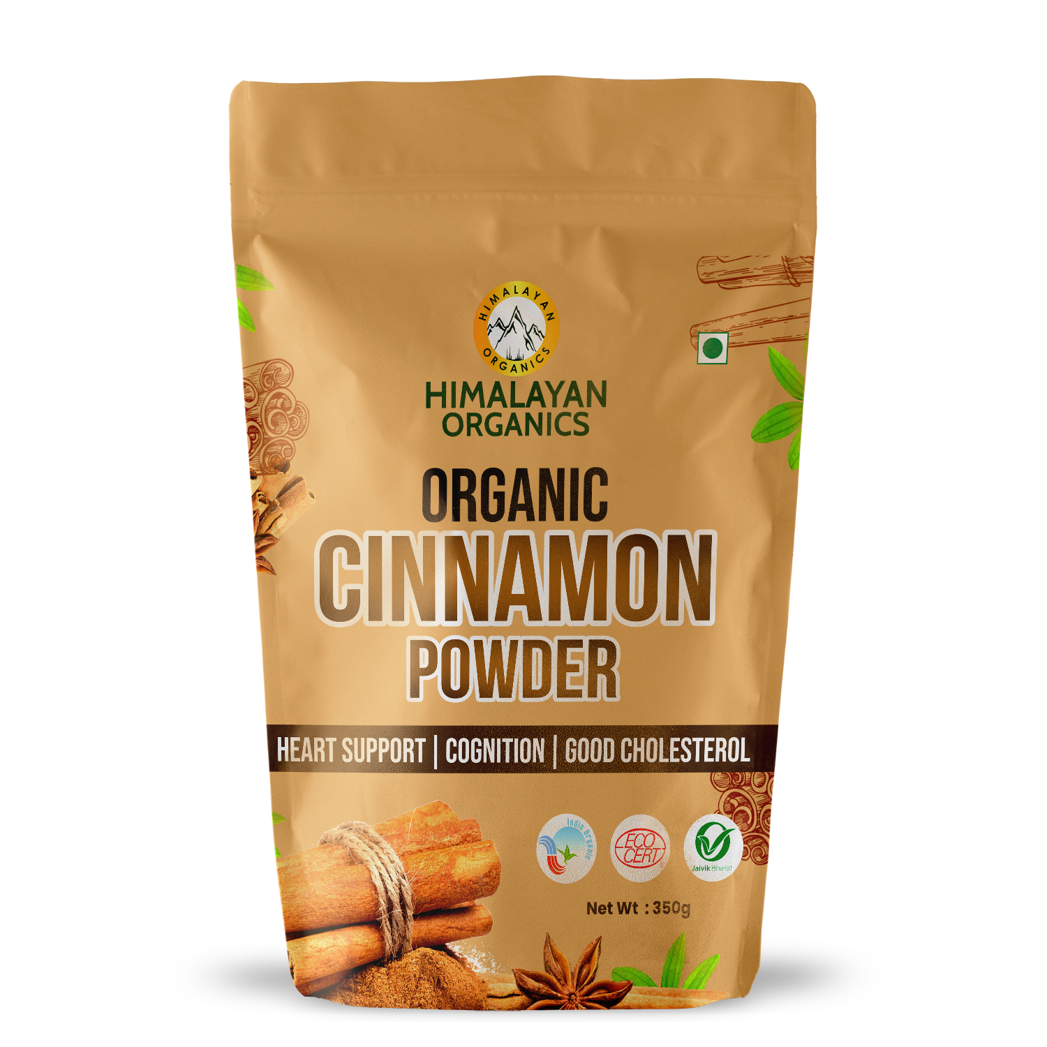 Himalayan Organics Organic Cinnamon/Dalchini Powder | Heart Support, Cognition, Good Cholesterol (350 grams)