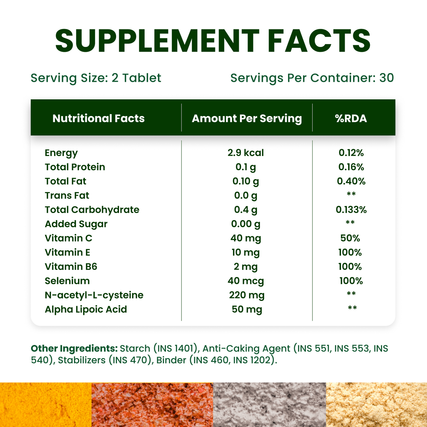 Vlado's Himalayan Organics Glutathione Builder for Anti-Ageing & Skin Brightening with ( Vitamin C, E, B6 & Curcumin ) - 60 Veg Tablets