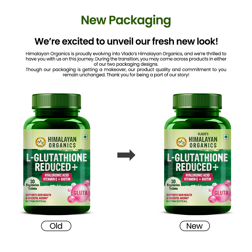 Vlado's Himalayan Organics L-Glutathione Reduced + With Hyaluronic Aci Vlado's Himalayan Organics Vlado's Himalayan Organics L-Glutathione Reduced + With Hyaluronic Aci Vlado's Himalayan Organics