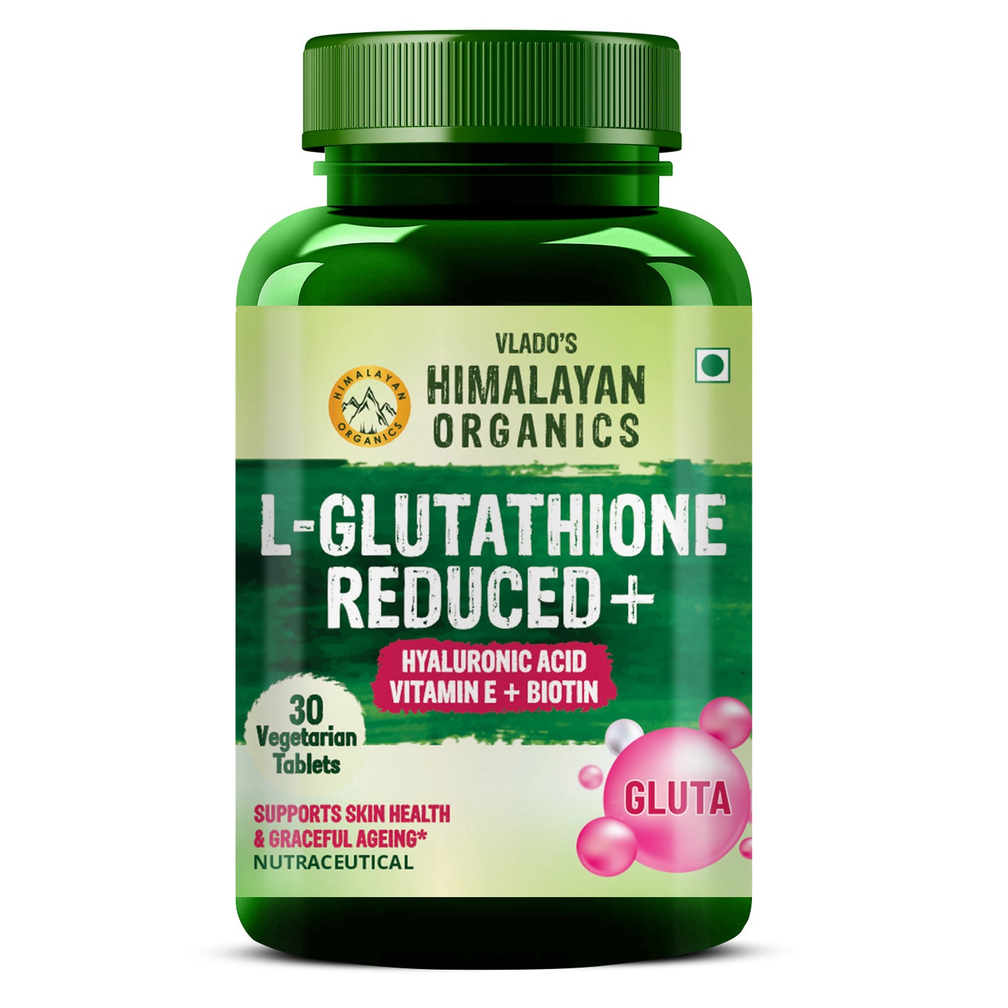 Vlado's Himalayan Organics L-Glutathione Reduced + With Hyaluronic Aci Vlado's Himalayan Organics Vlado's Himalayan Organics L-Glutathione Reduced + With Hyaluronic Aci Vlado's Himalayan Organics
