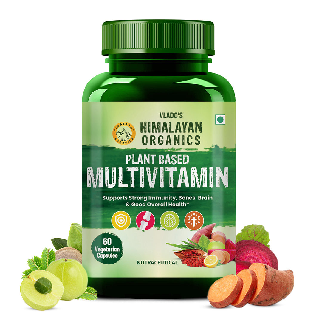 Vlado's Himalayan Organics Plant Based Multivitamin (60+ Ingredients) for Immunity, Energy, Stamina And Vitality – 60 Veg Capsules