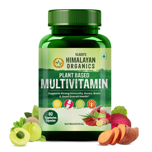 Vlado's Himalayan Organics Plant Based Multivitamin (60+ Ingredients) for Immunity, Energy, Stamina And Vitality – 60 Veg Capsules