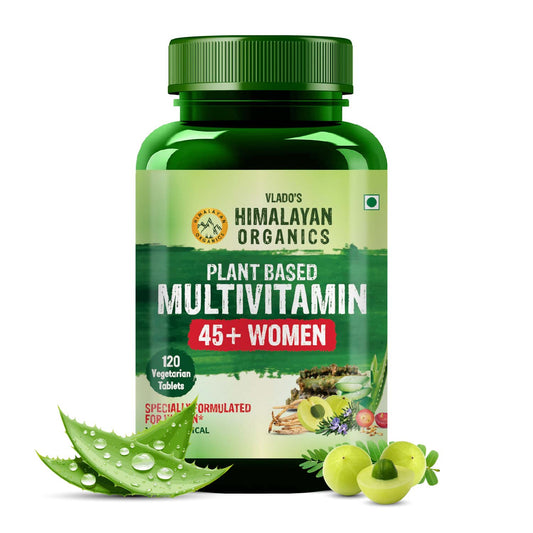 Vlado's Himalayan Organics Plant Based Multivitamin Women 45+ | Enhances Immunity | Boosts Energy Levels | Supports Memory | Good For Hair & Skin - 120 Veg Tablets