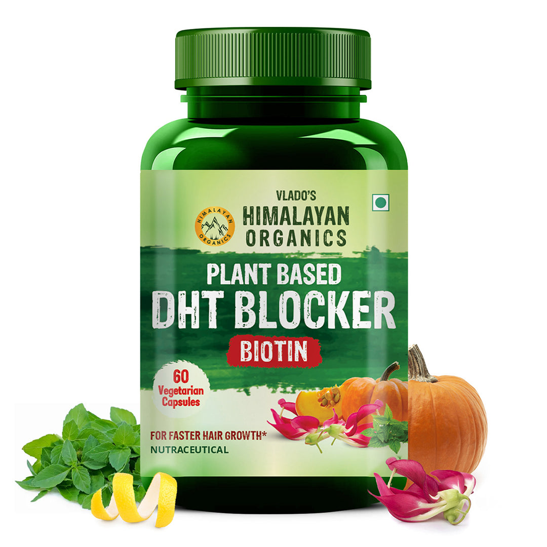 Vlado's Himalayan Organics Plant Based DHT Blocker | Goodness Of Nettle Leaves | 60 Veg Capsules