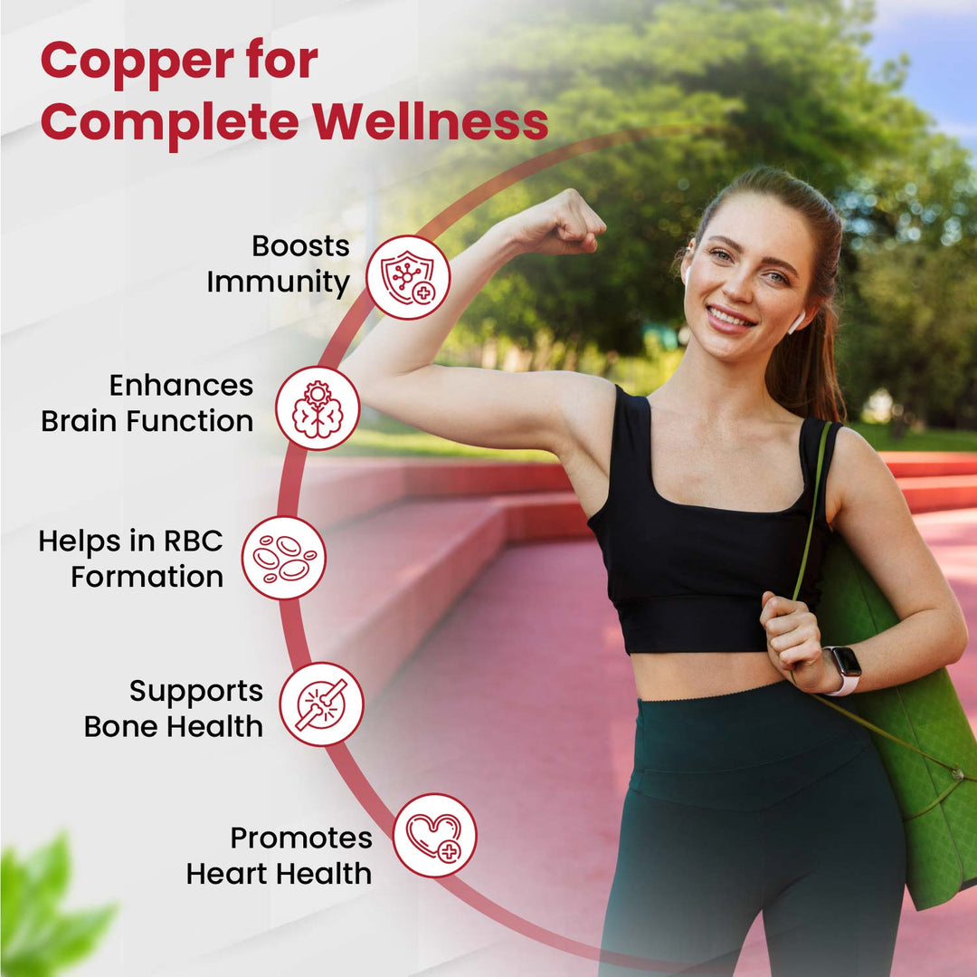 Vlado's Himalayan Organics Plant Based Copper 1700mcg with Green Tea Extract | Support Connective Tissues | Good For Bone Health - 120 Veg Capsules