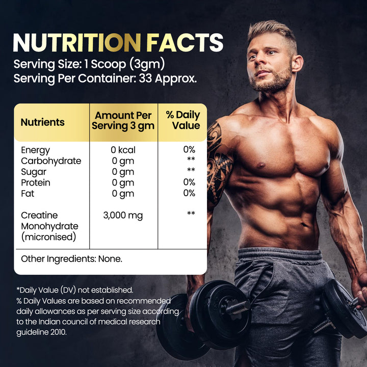Vlado's Himalayan Organics Pure Micronised Creatine Monohydrate Powder I Pre/Post Workout Supplement, Instant Energy for Athletic Performance I Faster Muscle Building & Recovery I Unflavored - 33 Servings