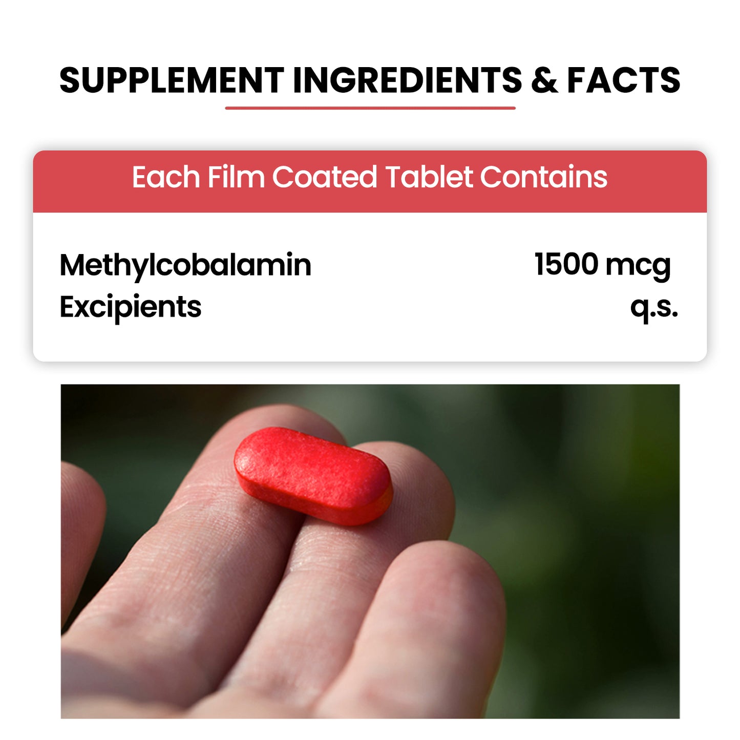 Vlado's Himalayan Organics Methylcobalamin Vitamin B12 1500mcg Supplement support Brain, Nerve Function and Energy - 90 Veg Tablets