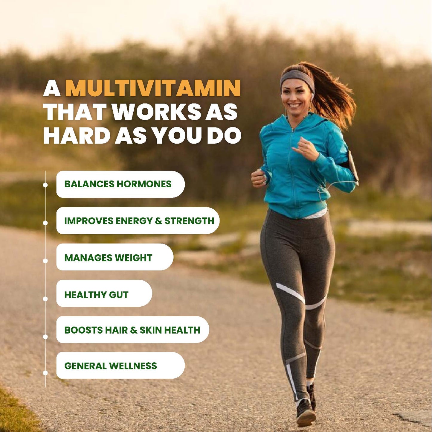 Vlado's Himalayan Organics Multivitamin with Probiotics for Women | 60 Veg Tabs | 60 + Natural Extracts, Essential Vitamins & Minerals |Vitamin D3, B12, Calcium, Curcumin & Biotin