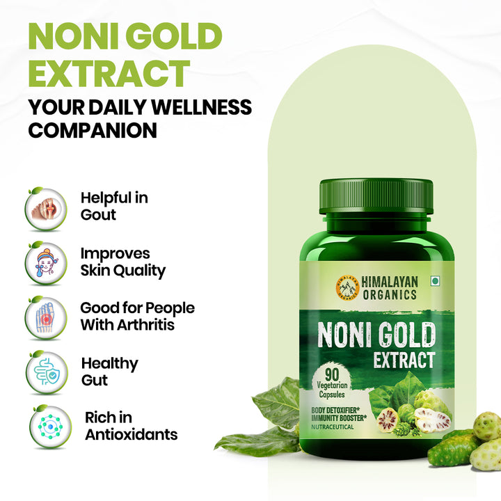 Vlado's Himalayan Organics Noni Gold Extract Body Detoxifier Supplement - 90 Veg Capsules