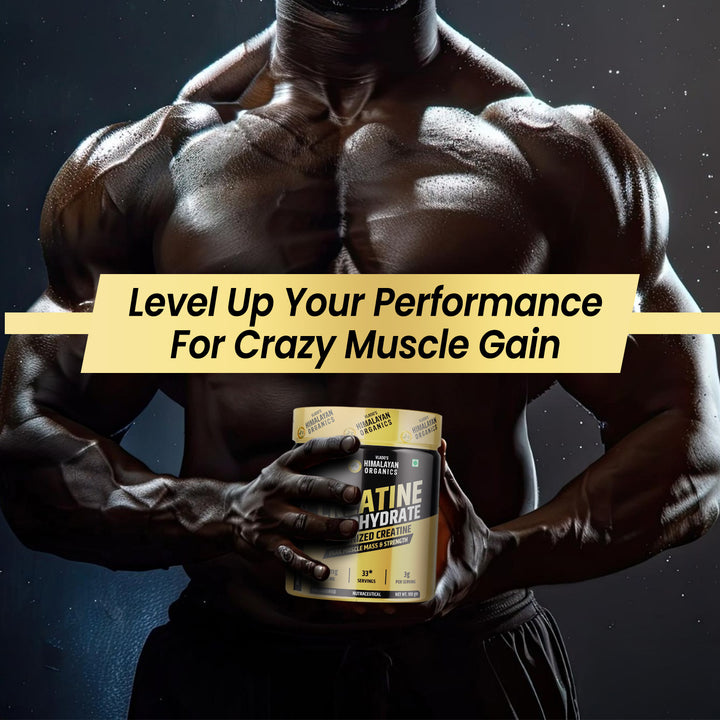 Vlado's Himalayan Organics Pure Micronised Creatine Monohydrate Powder I Pre/Post Workout Supplement, Instant Energy for Athletic Performance I Faster Muscle Building & Recovery I Unflavored - 33 Servings