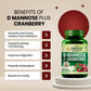 Vlado's Himalayan Organics D-MANNOSE + CRANBERRY Antioxidant Rich Supplement for Kidney Health & Urinary Tract Infection - 90 Tablets