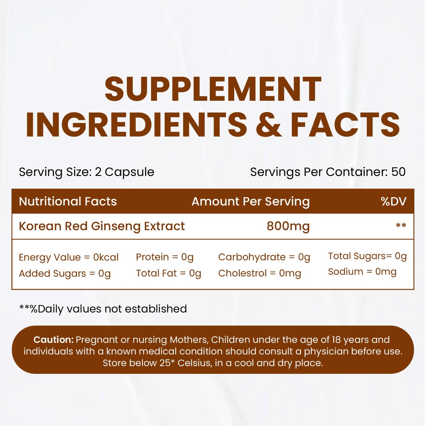 Vlado's Himalayan Organics Korean Red Ginseng 800mg/Serve - 60 Veg Capsules