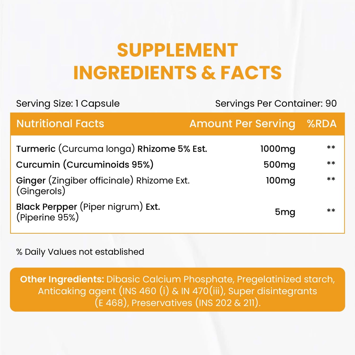 Vlado's Himalayan Organics Curcumin With Biopiperine 1500mg Tablets With 95% Curcuminoids Supplements For Better Absorption | Good For Skin & Joint pains | Immunity Booster for Men And Women - 90 Veg Tablets