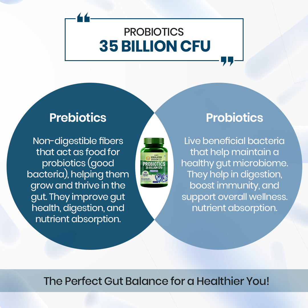 Vlado's Himalayan Organics Probiotics Supplement 35 Billion CFU for women & men, 16 Strains with Prebiotics - 100 Veg Capsules