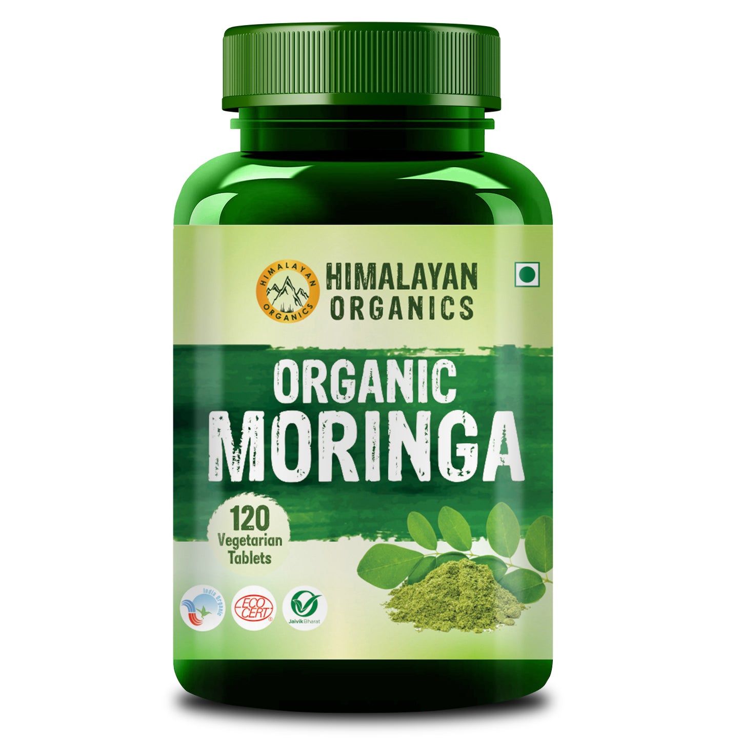 Himalayan Organics Organic Moringa/Drumstick Leaf Powder Tablets | Nutrient-rich Daily Natural Superfood (120 Tablets)