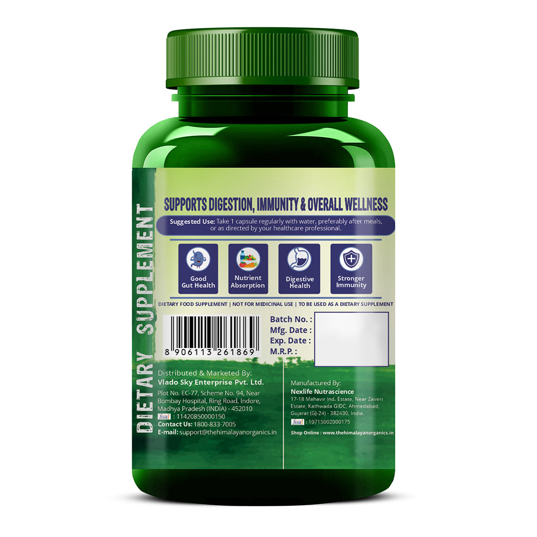 Vlado's Himalayan Organics Probiotics Supplement 35 Billion CFU for women & men, 16 Strains with Prebiotics - 100 Veg Capsules