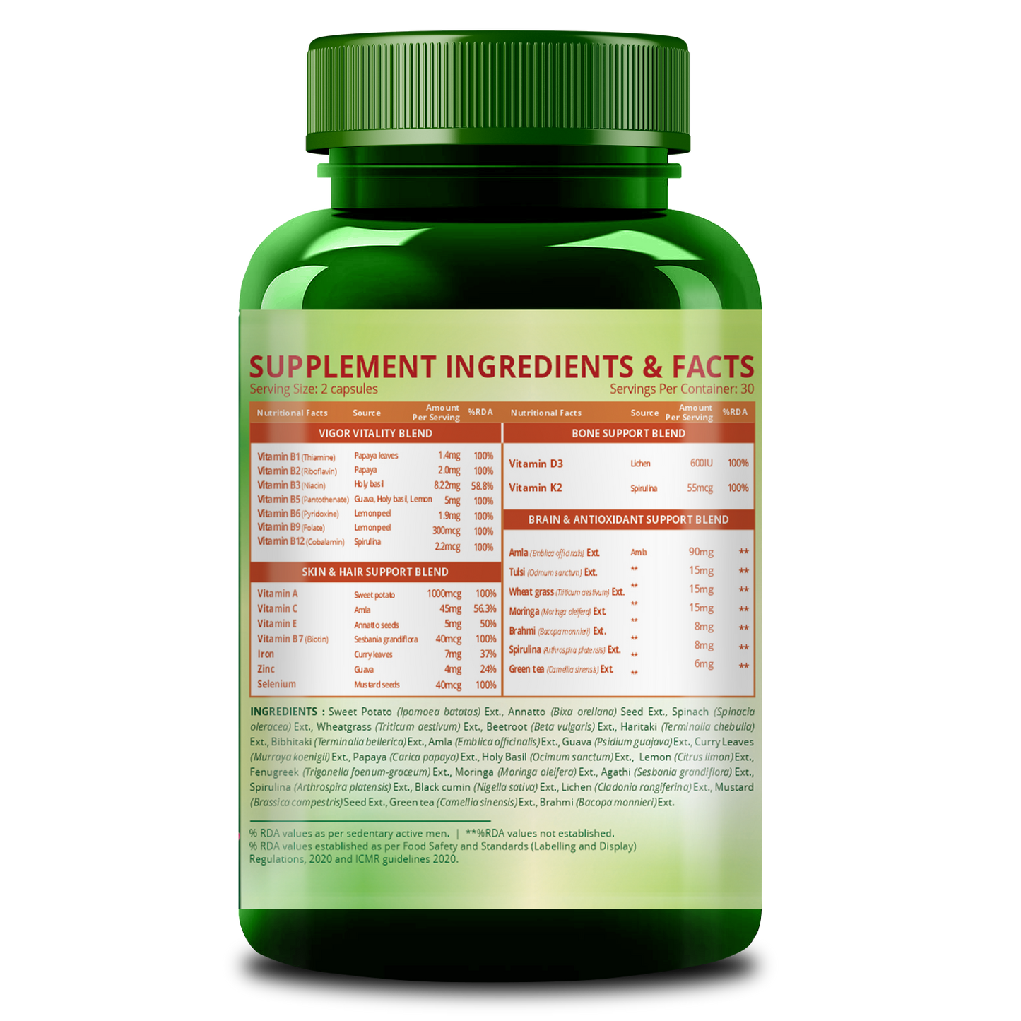 Himalayan Organics Plant Based Multivitamin (60+ Ingredients) for Immunity, Energy, Stamina And Vitality – 60 Veg Capsules