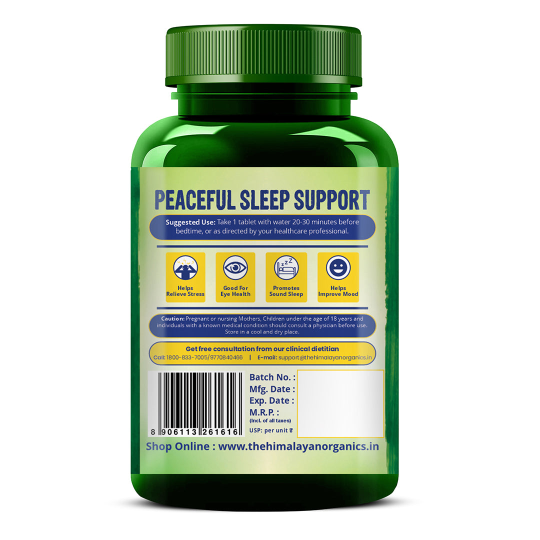 Vlado's Himalayan Organics Melatonin 10mg + Tagar 250mg | Non-Habit Forming, Potent Sleep Aid Formula  - 120 Veg Tabs