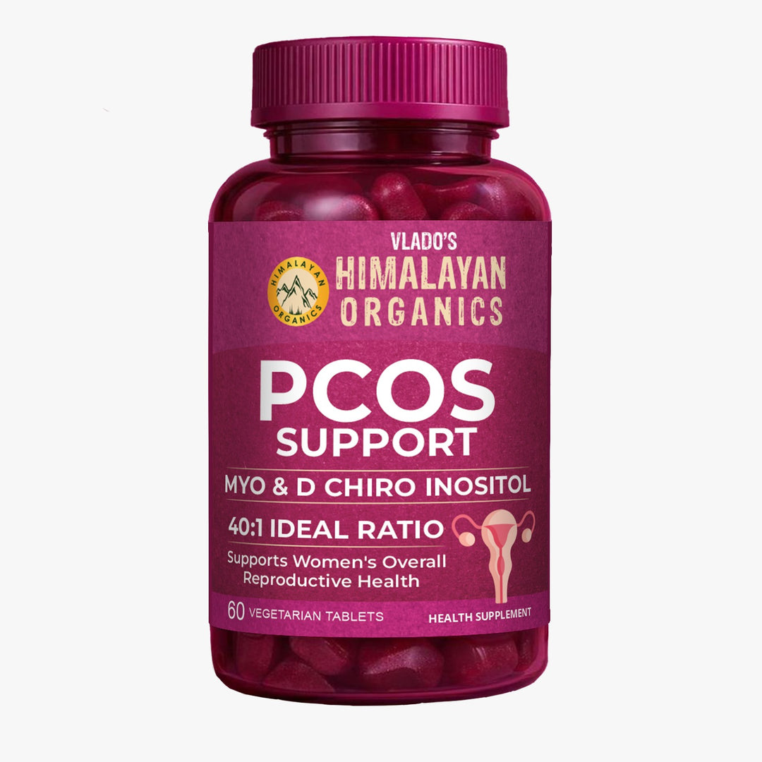 Vlado’s Himalayan Organics PCOS Supplement For Women 40:1 Ratio 2000mg to 50mg D-Chiro-Inositol | Balance Hormonal Levels - 60 Veg Tablets