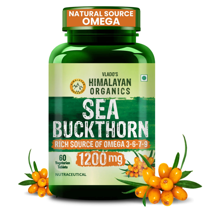 Vlado's Himalayan Organics Sea Buckthorn Tablets 60 | Omega Fatty Acids | Sea Buckthorn