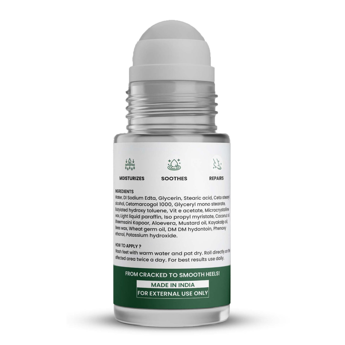 Vlado's Himalayan Organics 20% Urea Foot Cream Roll On 50ml | For Dry & Cracked Foot Skin | Helps Repair and Moisturise Cracked Heels