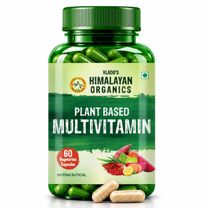 Vlado's Himalayan Organics Plant Based Multivitamin (60+ Ingredients) for Immunity, Energy, Stamina And Vitality – 60 Veg Capsules