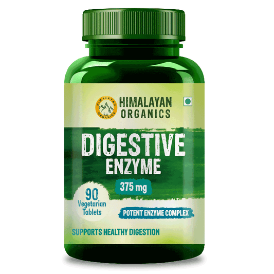 Himalayan Organics Digestive Enzyme 375mg - 90 Veg Tablets