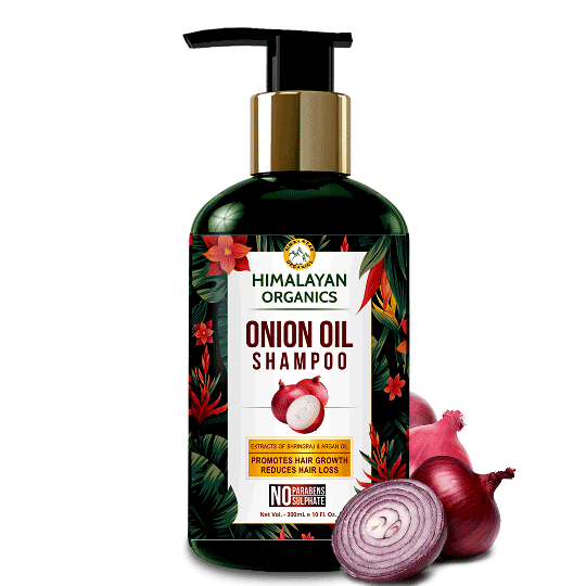 Himalayan Organics Onion Oil Shampoo for Hair Fall Control - 300ml
